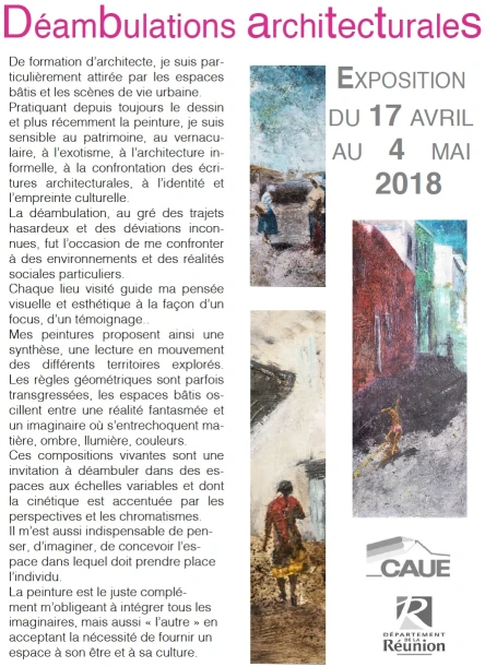 affiche de l’exposition « Déambulations architecturales »