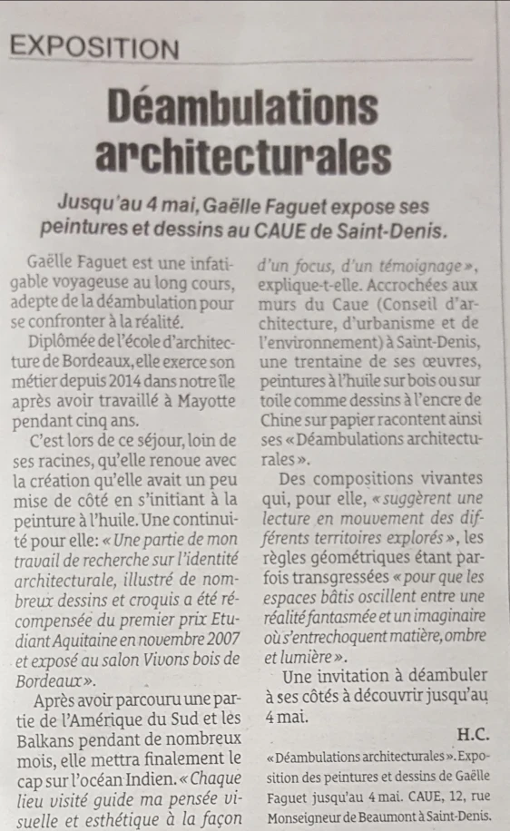 Article du quotidien de la Réunion 1/2